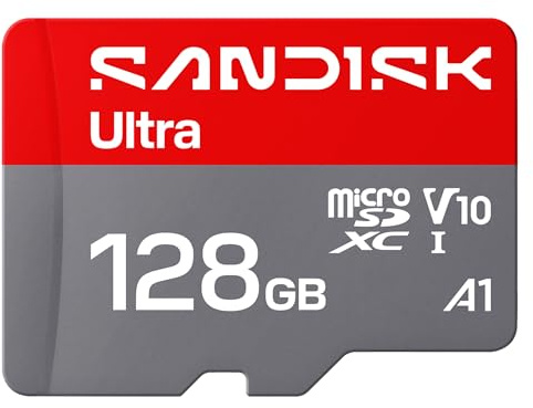 SANDISK Ultra scheda microSDXC 128 GB, UHS-I + SD Adapter (velocità di lettura fino a 195 MB/s, video Full HD, V10, U1, C10, A1) Per gli smartphone, i tablet, le fotocamere e i laptop Android