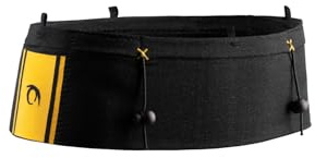 LURBEL Loop Two, Trail-Gürtel, Trailgürtel, Stangenhalter, optimale Passform, Unisex (Schwarz/Bernsteingelb, 4)