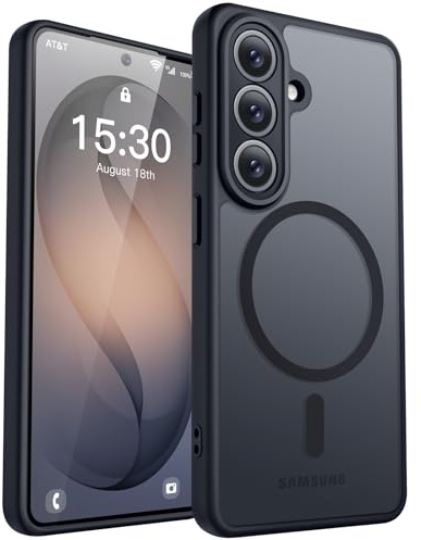 HuwaiH Magnetisch Hülle für Samsung Galaxy S26 Handyhülle, Schwarz | Mit Starke Magnet Militärschutz Stoßfest Kratzfeste, Rutschfest Anti-Fingerabdruck, für Autohalterung, kabelloses Laden