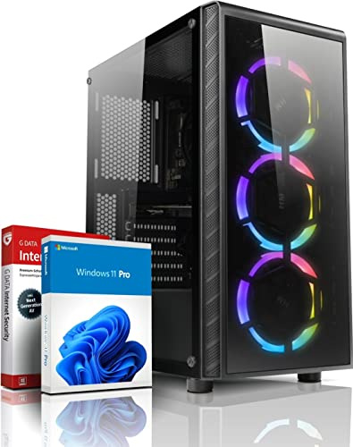 AMD Quad Basic Gaming PC mit 3 Jahren Garantie! Athlon X4 950 Quad Core 3.8 GHz - 16GB DDR4 - 512 GB SSD - Geforce GTX 750 4 GB DDR5 - RGB Gaming - USB 3.0 - Windows 11 Pro - WLAN - MS Office - #8173