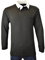 Men Rugby Long Sleeve Polo Shirts (Black, X-Large)
