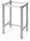 HENDI Piètement pour HENDI billots en HDEP avec codes: 505663 et 505656, base support renforcée pour blocs de boucherie, pieds réglables, 500x400x(H)750mm, acier inoxydable