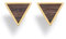 KERBHOLZ Holzschmuck – Geometrics Collection Triangle Earring, Damen Ohrring geometrisch, kleine Ohrstecker mit Dreieck aus Naturholz, gold (8,5mm x 7,5mm)