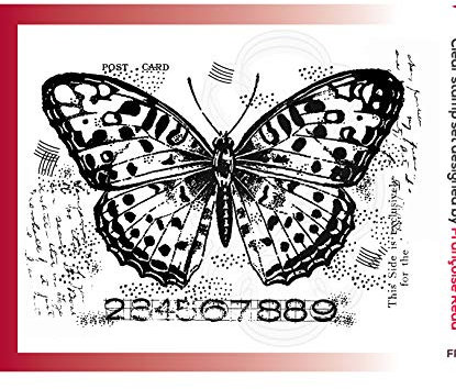 Woodware Francoise Collection Magic Stempel-Set, Schmetterling, ca. 9,6 x 6,7 cm, transparent
