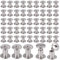 KAILEE 50 pcs Vis Chicago,Vis de Reliure M5x 6mm Reliure à Vis Vis de Reliure Inox pour la Décoration de Cuir de Bricolage Reliure