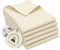 ZOLLNER 5er Set Geschirrtücher Baumwolle in 50x70 cm - super saugstarke und robuste Küchentücher - waschbar bis 60°C – in beige - Gastronomiequalität - Oeko Tex® Zertifiziert