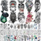 COKTAK 46 Blätter 3D Löwe Drache Tiger Temporäre Tattoo Frauen Männer Erwachsene Bunt Groß Wolf Eule Blume Tattoos Zum Aufkleben Damen Herren 3D Kinder Klein Fake Wasserfest Klebe Tattoo Halloween Set