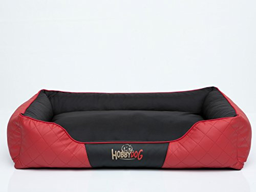 Bjird Hundebett - Hundekorb für kleine mittelgroße & große Hunde - Hundekissen - Hundesofa - Bezug abnehmbar und waschbar - Perfect - Größe: - Rot