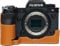 X-H2S Case, Zakao Handmade Genuine Real Leather Half Camera Case Bag Cover for Fuji Fujifilm X-H2S Bottom Opening Version With Hand Strap (Yellow)