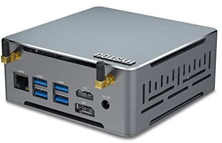 HYSTOU AMD Ryzen 7 3750H Mini PC, Windows 11 Pro 8GB RAM 256 GB SSD Micro Desktop Computers, Radeon RX Vega 10 Graphics, DP 4K Dual Screen, Small Form Factor for Office, Video Editing, Light Gaming