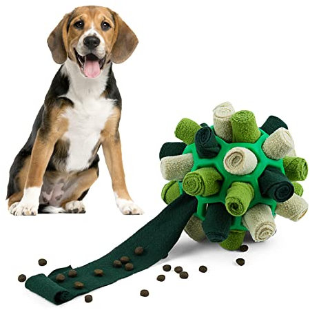 Larimuer Schnüffelball für Hunde, Schnüffelteppich Schnüffelspielzeug Interaktive Hundespielzeug tragbarer Haustier Snuffle Ball Toy für Kleine Mittelgroße Hunde Haustier (Sommer Grün)