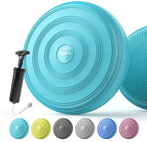 PROIRON Ballsitzkissen, Balance Pad 34cm, Noppenkissen für aufrechte Körperhaltung, Fitness, Gleichgewichts- und Krafttraining inkl. Pumpe (Grün)