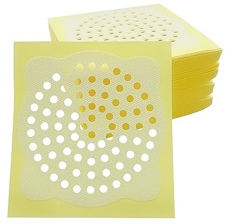 UMCHU 120 Piezas Coladores de desagüe Desechable,Cubierta de Desagüe de Ducha,Pegatinas Atrapa Pelos Ducha,para Bañera, Baño, Cocina