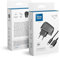 Blue Star 2A Ladegerät für ZTE Blade V30, Blade V40 + 1m schwarz Typ-C Datenkabel Netzteil 2000mAh Auf-ladekabel Travel Charger