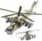 Tarcury MI-24 Attack Helicopter Building Set - 893 PCS 1:30 Scale Military Gunship Model, Battle Brick WW2 Army Toy Set Age 8+ with 3 Toy Soldiers