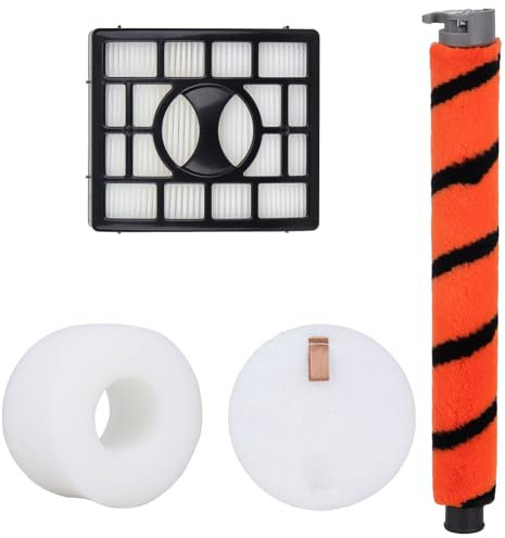 Main Roller Brush Filter Replacement Part for Shark NZ801UK,NZ801UKT, NZ801UKTSB, Include Main Roller Brush Spare Part, HEPA filter & Foam Filter