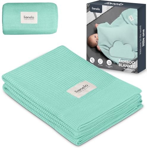 Lionelo Bamboo Blanket, Babydecke, Kuscheldecke Baby, leichte Bambusdecke, Wickelauflage, 100% Baumwolle, nNatürlich, Weich, Antibakteriell, Hypoallergisch, vom 1. Lebenstag an, 100x75cm