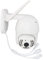 Eujgoov Webcam Wireless Esterno Doppia Luce 3 MP, IP66, Rotazione a 360 Gradi, Monitor remoto per sorveglianza di Sicurezza, Materiale PC (Spina UE)