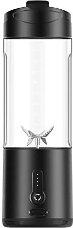 Funien Licuadora portátil, exprimidor de frutas eléctrico USB, mezclador de jugo recargable, 530ml con 6 cuchillas para deportes al aire libre, viajes, Camping