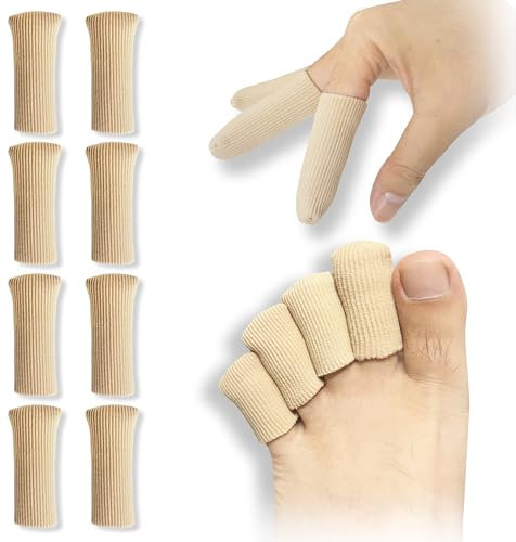 8 Pièces Protections d'orteils en gel, Tube de Coussin d’Orteil, Toe Cover Protector, Bandage Aux Orteils, pour Cors Callosités, Traitement des Oignons, Soulagement de La Douleur de Friction (8M).