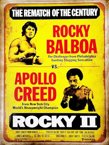 KUSTOM ART Dekoratives Poster für die Wand Serie Berühmte Filme Rocky II Hengst Kunstdruck auf beschichtetem Papier 40 x 30 cm ohne Rahmen