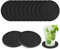 12 Stück Glasuntersetzer Untersetzer Gläser,Vilomdur Rund Anti-Rutsch Getränkeuntersetzer,Silikon Untersetzer, Glas Untersetzer-Set, Glas-Tischuntersetzer für Getränke, Tassen, Bar (Schwarz)