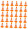 KONTONTY 30 Pièces Accessoires De Simulation De Barrage Routier Cône De Voiture Rc De Signalisation pour Mini Cônes Orange Panneau De Signalisation Barricade Décoration