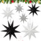 RDDAIPE Faltsterne Weihnachten, 6 Stück Papiersterne Weihnachten, Papiersterne Zum Aufhängen, Papierstern Weihnachten für Fensterdeko, Advent, Weihnachtsbäume, 2 * 45cm+2 * 30cm+2 * 25cm