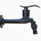 SXWYLZ Robinet de Jardin Antique Vintage Robinet D'Eau Froide À Long Manche Robinet Exterieur Mural Laiton Robinet Fontaine Exterieur Jardin,Noir