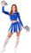 Funidelia | USA Cheerleader Kostüm mit Zubehör für Damen Cheerleader, American Football, Gymnasium, Berufe - Kostüm für Erwachsene & Verkleidung für Partys, Karneval & Halloween - Größe S - Blau