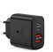 Chargeur USB C Prise, 40W Chargeur Rapide iPhone, 4-Port USBC Power Adaptateur+QC Multi USBC Bloc Prise Rapide Chargeur pour 16 15 14 13 12 11 Pro Max Plus, iPad, Samsung Galaxy,Type C Secteur Murale