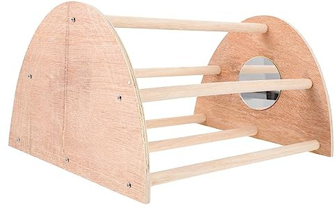 BESPORTBLE Support en Miroir pour Perroquets et Poules Perchoir Pratique pour Oiseaux pour Entraînement et Amusement Échelle pour Poules Facile à Installer