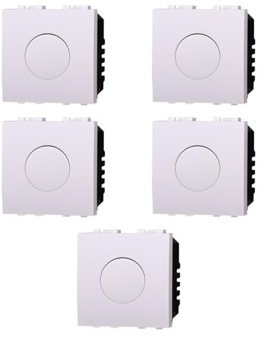5 MODULI INTERRUTTORE TOUCH, BIANCO, INTERRUTTORE A 2 MODULI, COMPATIBILE CON BTICINO LIVING, MODULI E FRUTTI 100% COMPATIBILI, MATERIALI DI ALTA QUALITA'