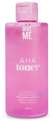 Give Me Cosmetics AHA Glycolic Glow & Hydrate Skin Toner, Infused with Glycolic Acid and Niacinamide for Gentle Exfoliation, Promoting Smoother, Brighter Skin