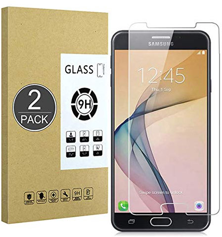 E-Hamii [2-Pack Samsung Galaxy J7 Prime Protecteur d'écran, 0.26mm HD Protection Anti-Rayures et Anti-Empreintes digitales, 9H Verre trempé Protector (Note: Pas Couverture Complète)