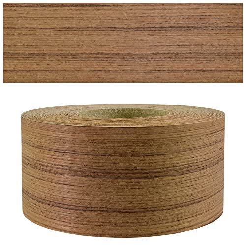 Mprofi MT® - Chant en Bois | 60mm X 5m | Bande de Chant Teck | Epaisseur 0,50mm | Facile à Appliquer | Pour Étagères, Meubles & Panneaux | Chant Thermocollant Durable