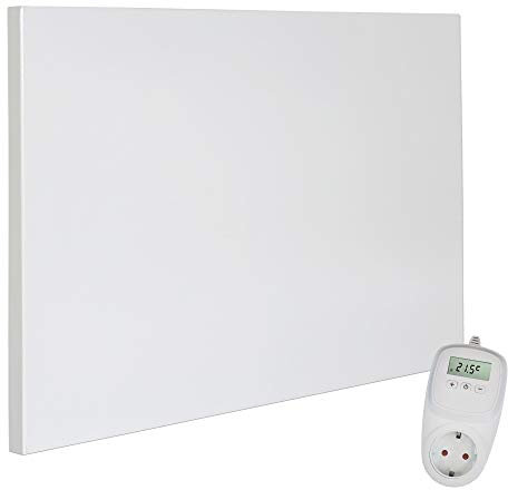 VIESTA® Infrarot Wandheizung mit Thermostat [INKL. TH10 THERMOSTAT] – Infrarotheizung Wandmontage Heizkörper – Carbon Crystal Infrarotheizung – Paneel Badezimmer geeignet – (Modell H300-300W)