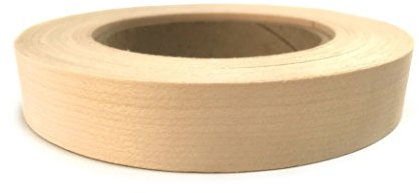 Rollo de cinta de madera de arce de 1,27 cm x 1,22 m con barniz de madera embarazada, cinta de madera flexible, fácil aplicación de planchar con adhesivo de fusión caliente. Fabricado en EE.UU.