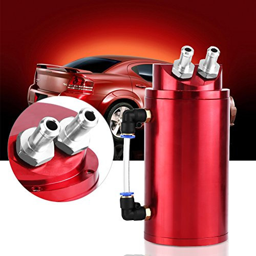 Réservoir d'huile de Voiture, Capture d'huile de Moteur en Alliage d'aluminium Récupérateur Huile Moteur Rouge