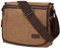 Modoker Umhängetasche für Herren, 13 Zoll Laptoptasche, Umhängetasche aus Segeltuch mit Flaschentasche, Braun
