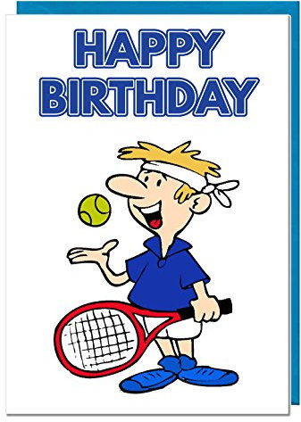 AK Giftshop Geburtstagskarte – Tennis-Thema – Vater – Ehemann – Bruder – Sohn – Großvater – Freund