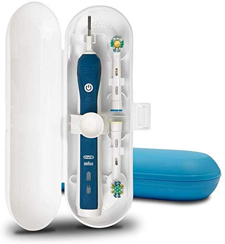 Nincha Plastic Electric Toothbrush Travel Case for Oral-B Pro Series, Blue&White