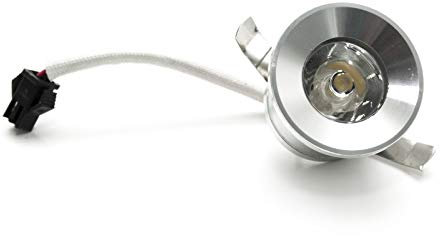 Planetitaly Foco mini LED spot empotrable, luz para escaleras y señalizadores de camino, 1 W, 220 V, IP20, orificio 25, 30 mm