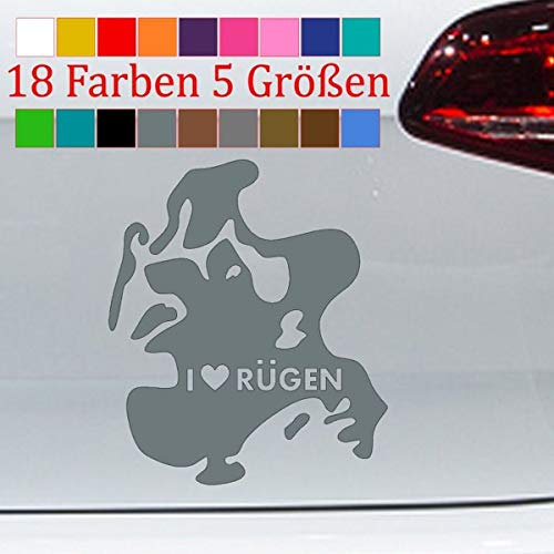 Rügen Aufkleber Style Auto Love Rügen Sticker Decal Insel Kleber Ostsee VW S-XXL