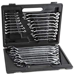 RS PRO Combination Spanner Set CRV Steel, 26-Piece 6 → 30 mm, 32 mm