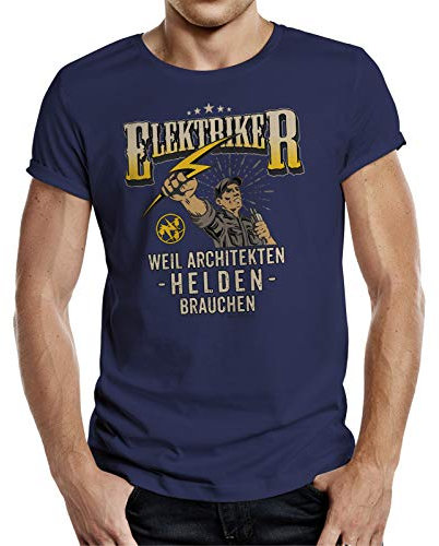 Geschenk T-Shirt für Elektriker - Weil Architekten Helden brauchen M Nr.6399