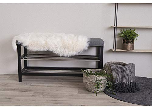 PKline Lammfell Imitat 50x85cm Kunstfell Teppich Natur Fell Bettvorleger Läufer Flokati