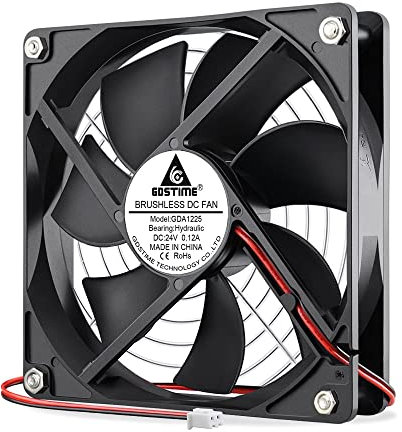 GDSTIME 2pin 24V 120mm Fan 12CM Brushless PC Case Fan 2000RPM Cooler For TV box Game Console Xbox Router