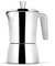 Giannini Caffettiera TUA Review Formato 6/3 tazze Manico e pomolo bianchi Acciaio inox Adatta a induzione