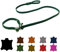 Hundeleine Fettleder Agility/Retrieverleine mit Zugstopp/Moxonleine für kleine Hunde/große Hunde (1,50m X 8mm, Tannengrün)